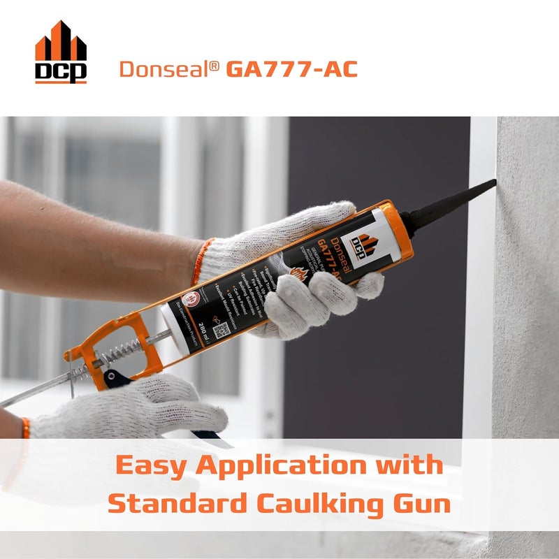 DCP Donseal GA777-AC Acoustic Caulk 9.5 fl. oz. for Soundproofing - Durable Acoustic Sealant for Doors, Window Frames, Walls, Ceilings, Wall Penetrations, Home Theater, etc. - Image 5